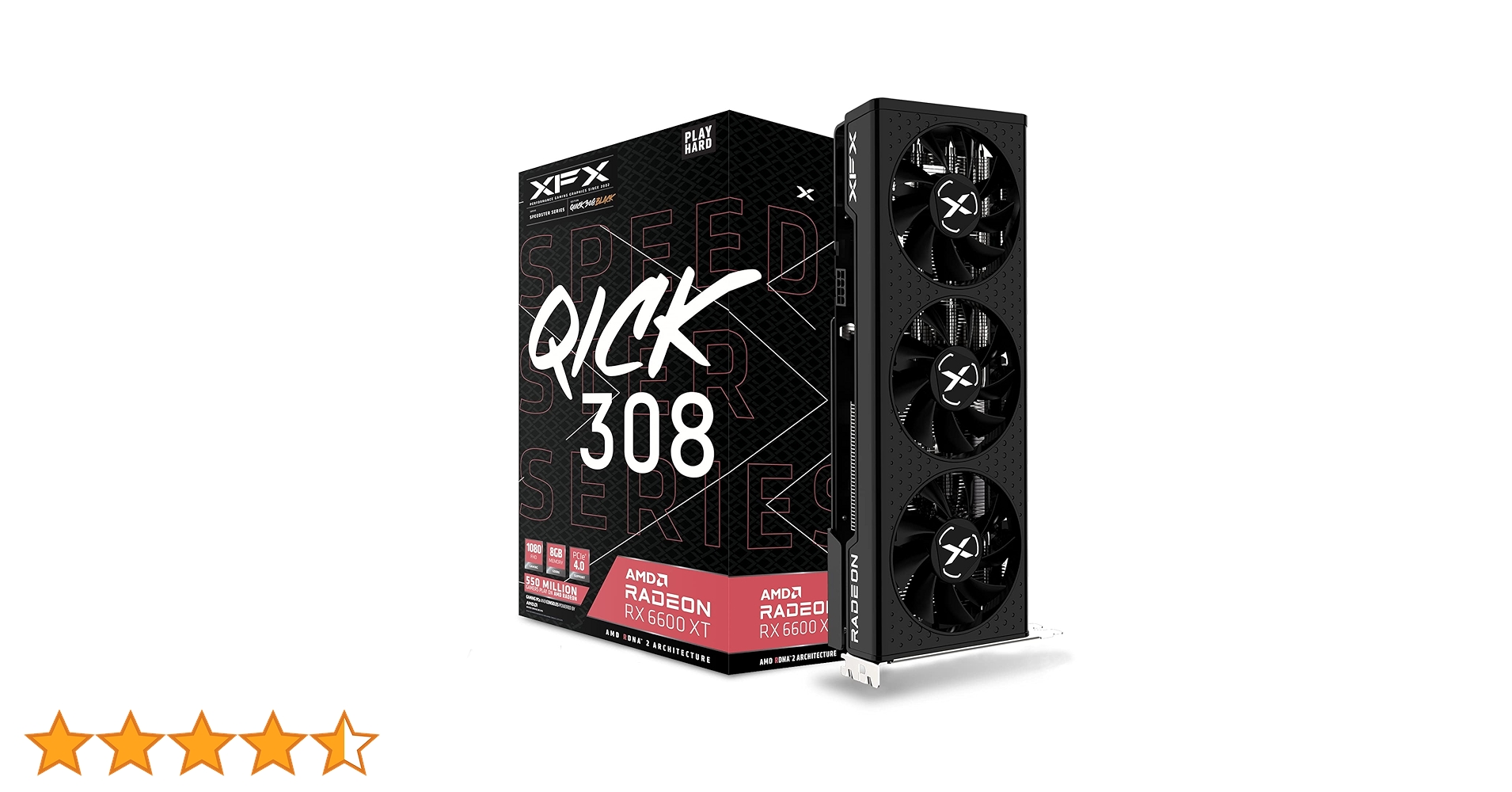 RX6600XT XFX グラフィックボード Xfx Speedster SWFT 210 RX 6600 XT 8GB GDDR6 (RX66XT8DFDQ